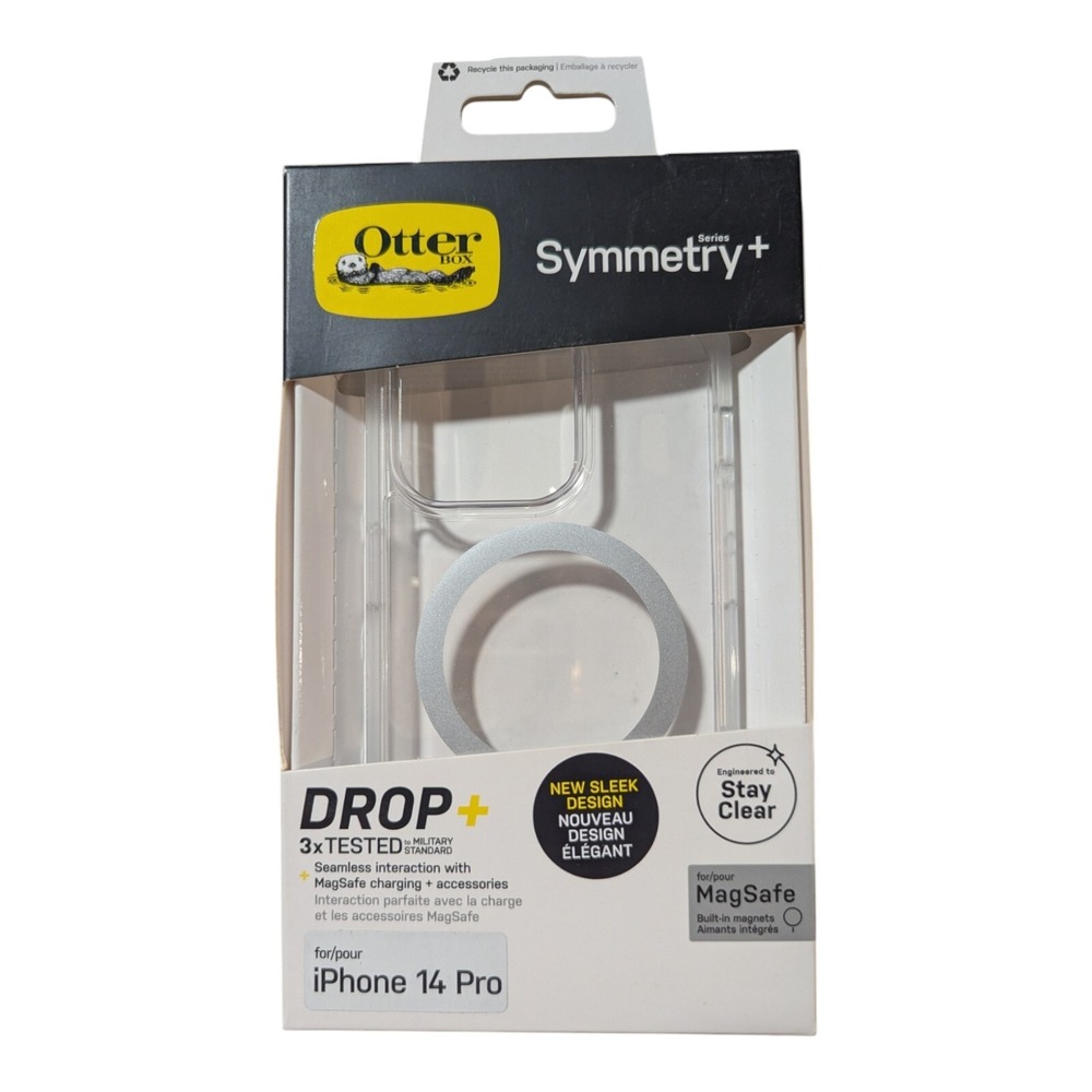 H3. OtterBox Symmetry+‎ Series Case For Magsafe for iPhone 14 Pro - Clear